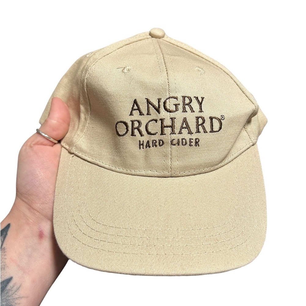 Angry Orchard Hard Cider Hat Strapback Khaki Brewery Beer Dad Cap Adjustable